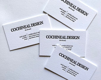 Tarjetas de visita personalizadas con impresión tipográfica