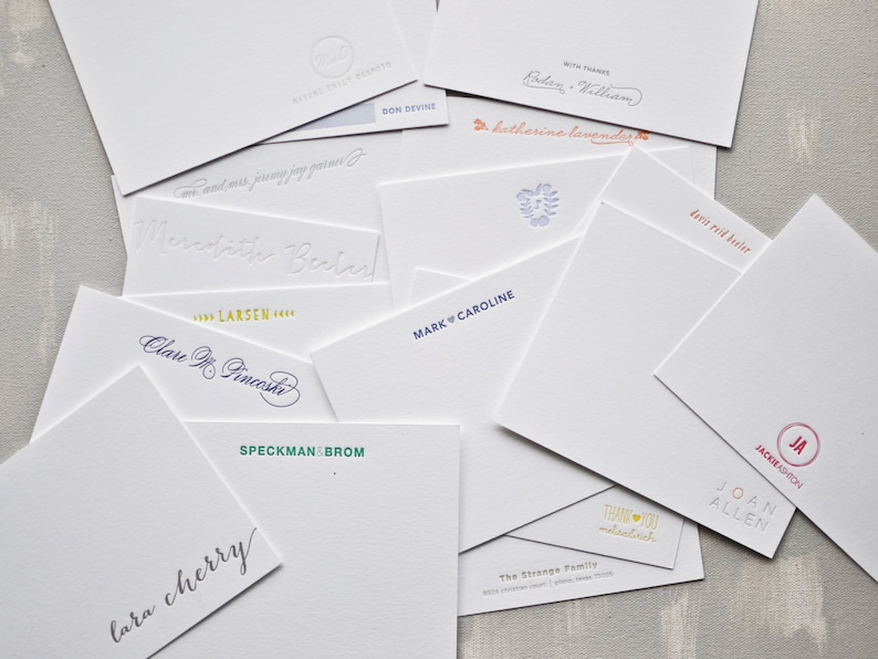 Custom Letterpress Personal Stationery Cards - Etsy