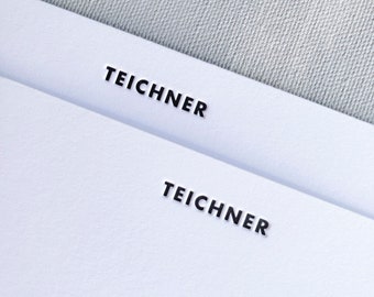 custom letterpress personal stationery cards