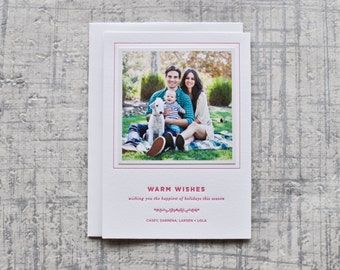 custom letterpress holiday photo cards // set of 25