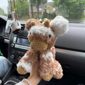 Handmade Crochet Plush Cow – Amigurumi Toy