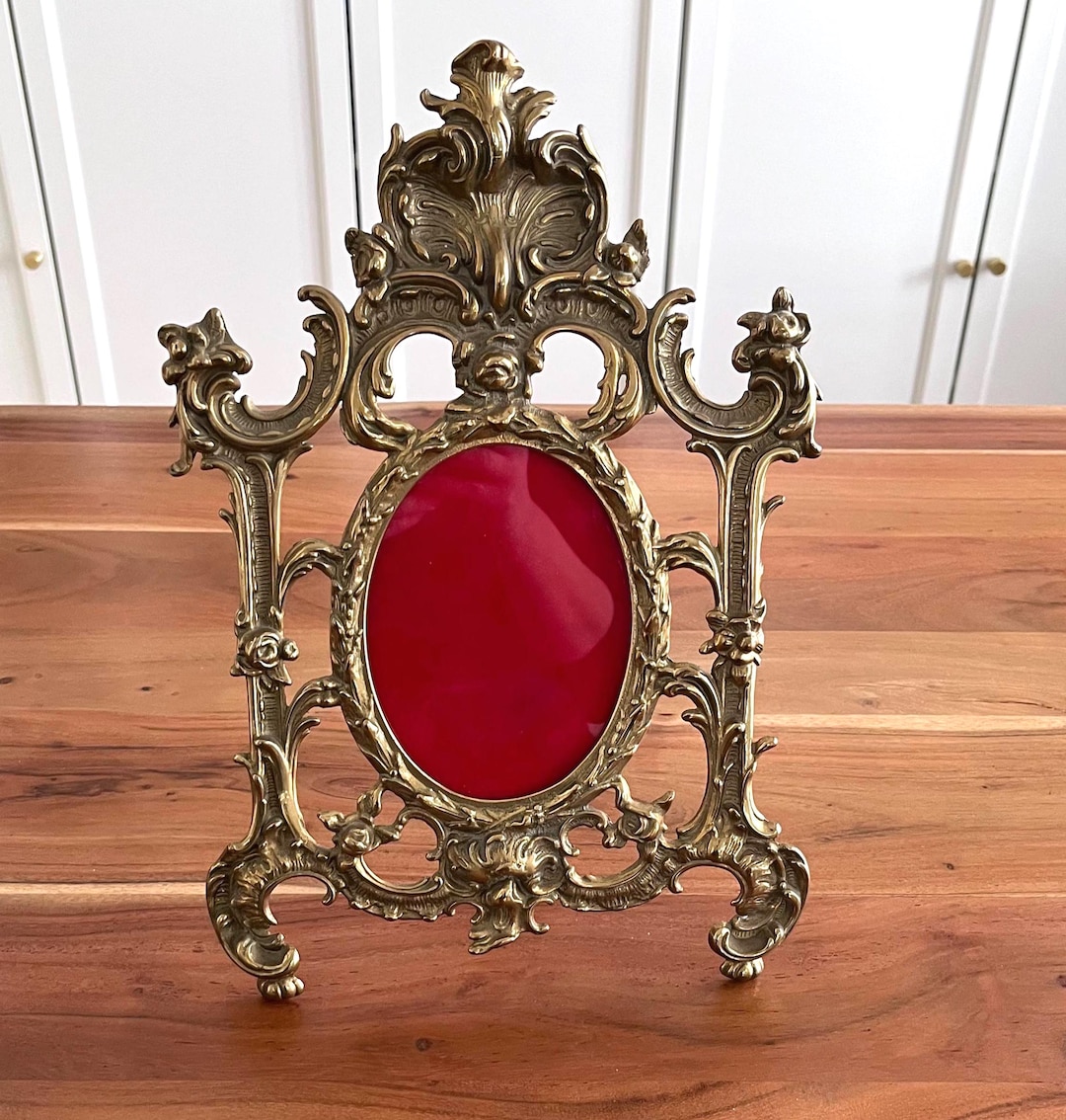 Vintage Brass Rococo Picture Frame, Ornate Italian Baroque Style - Etsy