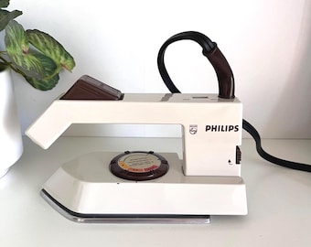 Vintage Philips Iron, Spray Dry Folding Travel Iron, Portable