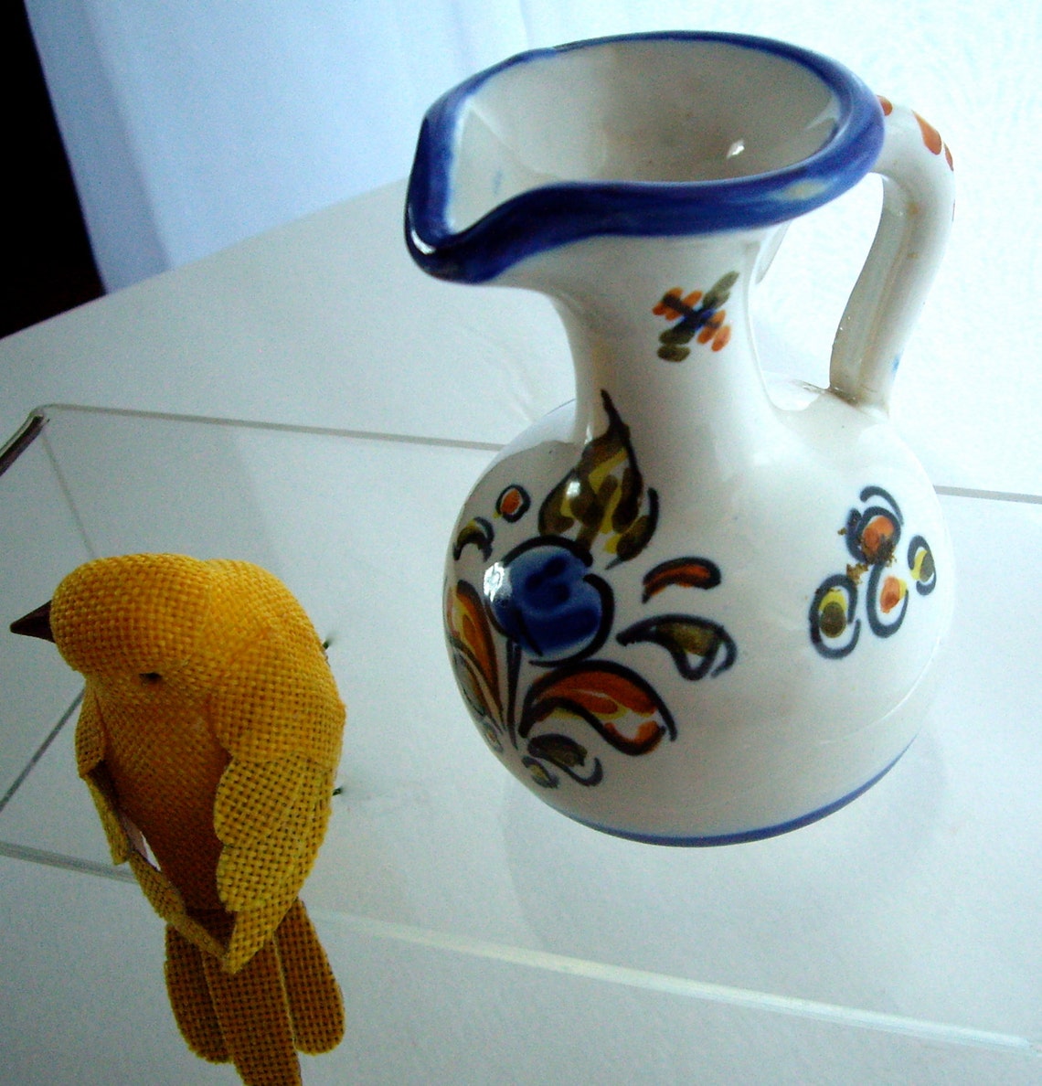 Vintage Toledo Pottery Hand Painted Signed by Artist 1950s Etsy