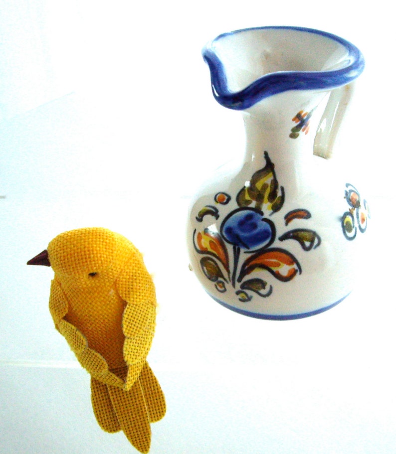 Vintage Toledo Pottery Hand Painted Signed by Artist 1950s Etsy