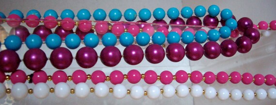 Vintage Beaded Necklace Four Necklaces Signed 197… - image 5