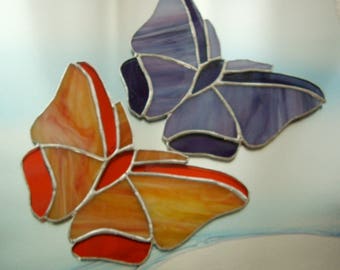 Stained glass butterflies/ Butterflies are Free/ Glass window decor/butterfly bush/handmade special gift/free gift wrap