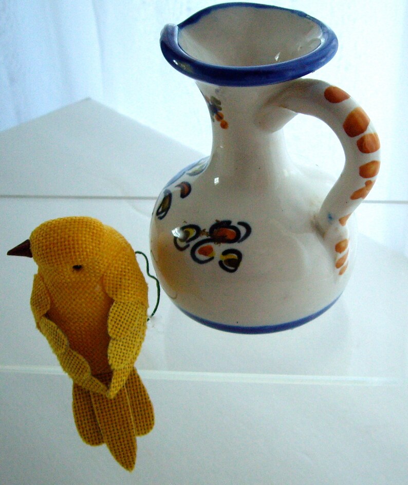 Vintage Toledo Pottery Hand Painted Signed by Artist 1950s Etsy