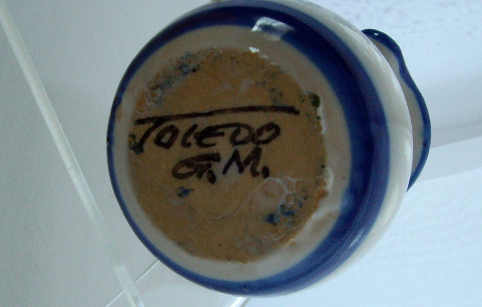 Vintage Toledo Pottery Hand Painted Signed by Artist 1950s Etsy