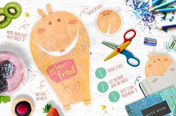 Cute bookmarks, animal Book biter pages bible marker. unique book markers, Printable banners,planner cards, digital planner, kids diy crafts Il_570xn