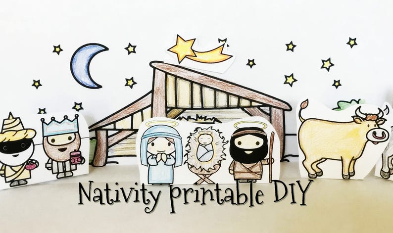 Xmas nativity - Printable PDF Down load - for children and grownups. Manger. Nativity scene. Cresh. Shade and Do it yourself diorama creche photograph regarding Nativity Printable named Xmas nativity - Printable PDF Obtain - for youngsters and grown ups. Manger. Nativity scene. Cresh. Coloration and Do-it-yourself diorama creche