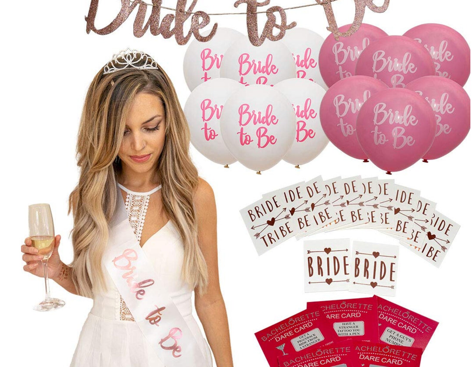 Rose Gold Bachelorette Party Decorations Bridal Shower Etsy