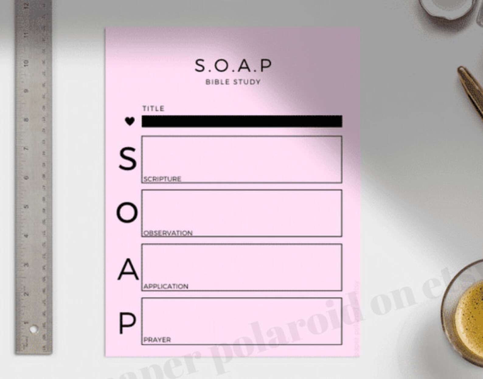 SOAP Prayer Journal printable page Bible Study printable / Etsy