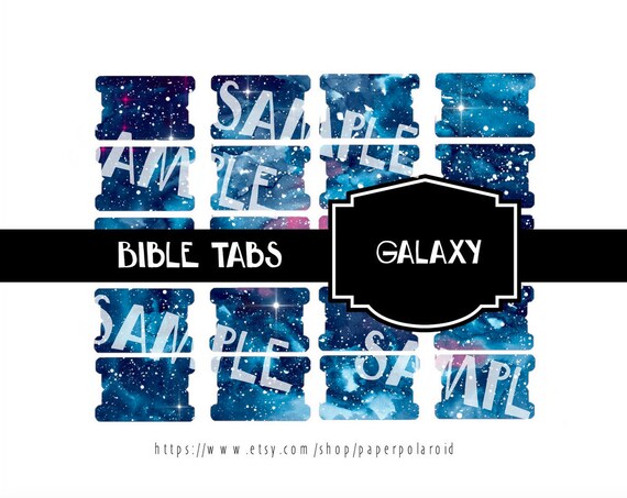 Galaxy digital Bible tabs, bible journaling, printable bible tabs, books of the bible, bible labels, study, scrap accessories, blank tabs Il_570xn