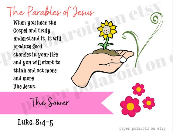 Parables Of Jesus Printable Digital Download Hand Drawn Kids Etsy