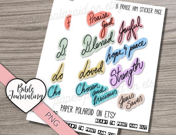 Bible words stickers. Bible stickers, Digital Stickers Bible journaling, Bookmark,Tracers, clip art, download. PNG chalk effect, hand drawn Il_570xn