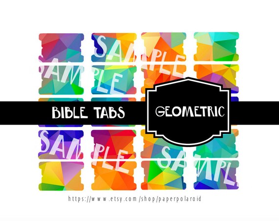 Colorful digital Bible tabs, bible journaling, printable bible tabs, books of the bible, bible labels, study, scrap accessories, blank tabs Il_570xn