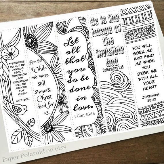 Bible Journaling Printable Margin Strips, Coloring Bible Templates, Bookmark,Tracers, clip art, download, Scripture Digital Printable Il_570xn
