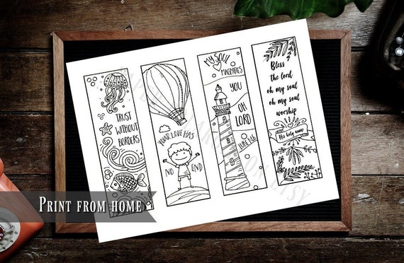 Bible Journaling Printable Margin Strips, Coloring Bible Templates, Bookmark,Tracers, clip art, download, Scripture Digital Printable kids Il_570xn