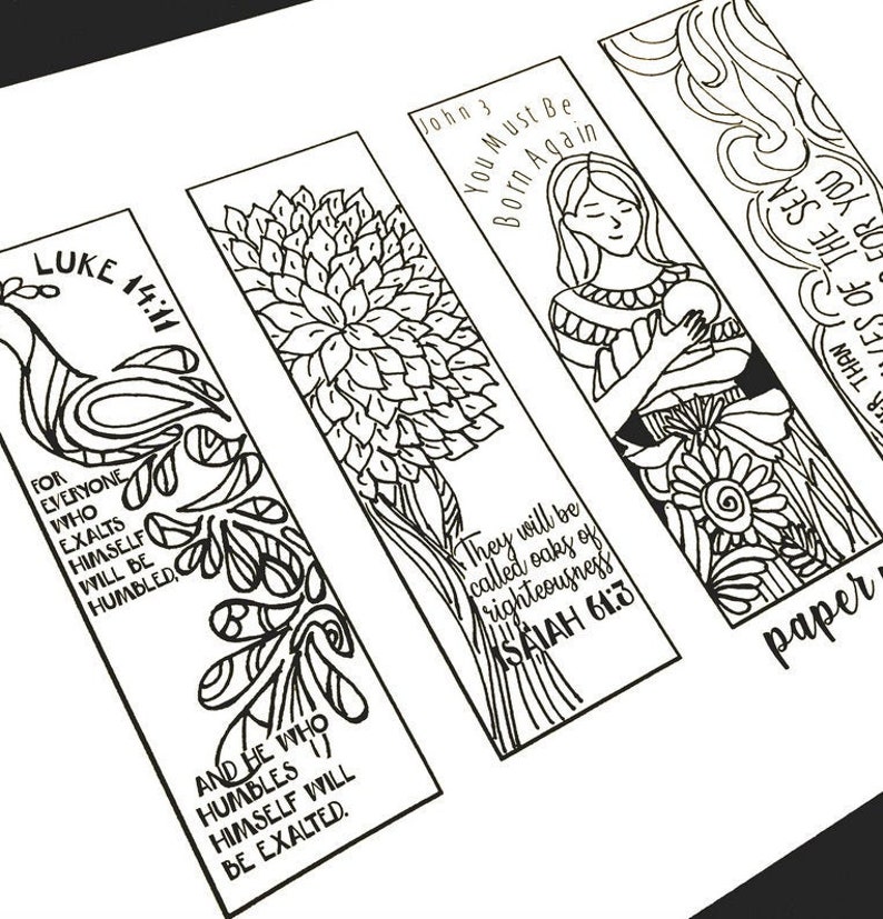 Bible Journaling Printable Margin Strips Coloring Bible Etsy