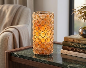 Crystal Cylinder Himalayan Salt Lamp