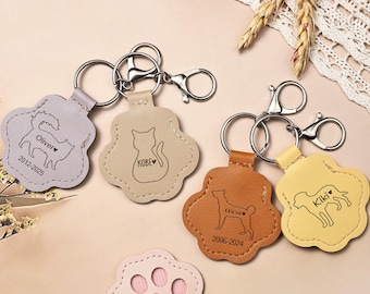 Custom Pet Fur Keepsake Keychain, Engraved Pet Fur Memorial Holder, Personalized Pet Keychain, Cat Keychain, Pet Memorial, Christmas Gifts