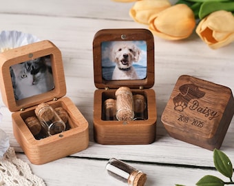 Caixa personalizada para lembranças de animais de estimação, caixa personalizada para cinzas de animais de estimação, presente memorial para cães e gatos, homenagem à perda de animais de estimação, lembrança personalizada de condolências por animais de estimação