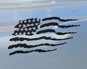 Brush Stroke American Flag Decals | USA Vinyl Truck Tailgate Sticker Pair