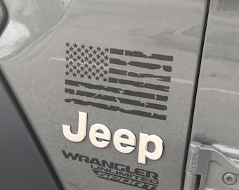 Distressed American Flag Decal | Grunge USA Vinyl Sticker for Trucks, Cars