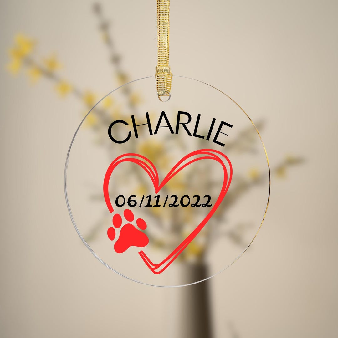 Personalized Pet Ornament – Custom Dog or Cat Name Ornament - Etsy