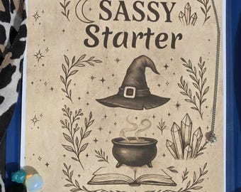 The Sassy Starter - afdrukbaar, digitaal, grimoire, spreukenboek, hekserij, boek der schaduwen, beginner.