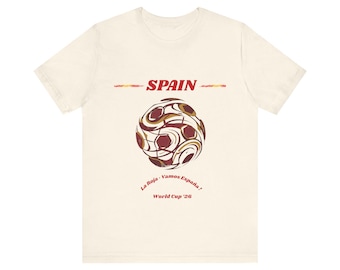 Spain Soccer Fan T-Shirt, La Roja World Cup 2026 Fan Tee, Vamos España Football Shirt