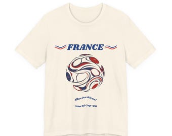 France Soccer Tee, Allez les Bleus World Cup '26 Fan Top