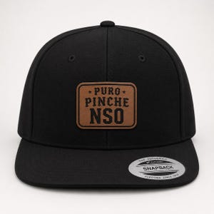 Puro Pinche NSO Hat, Roller Derby Engraved Leatherette Patch Snapback