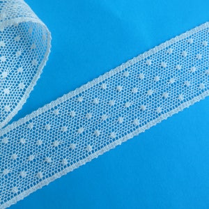 3/4" Dotted Ecru French Lace Insertion  / CI21404