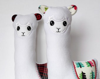 Handmade Llama Plushie – Baby Safe Fleece Stuffed Animal