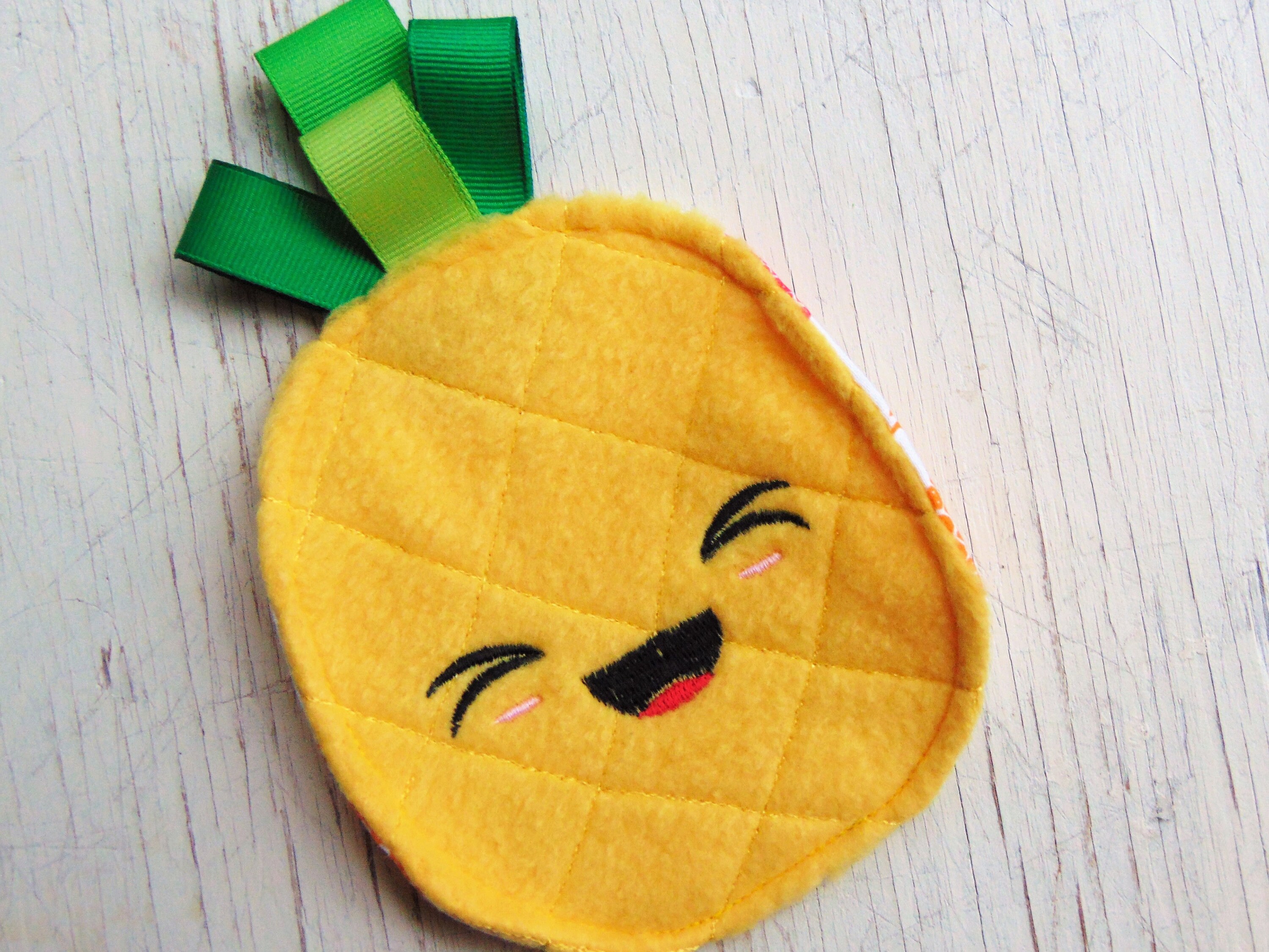 Pineapple Sensory Toy/Baby Learning Toy/Travel Crinkle Ribbon Etsy