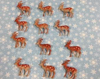 Small Reindeer(12) / Mini DeerToppers / Tiny Reindeer / Decorations / miniature deer