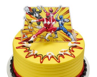 Power Rangers Cake Topper Etsy