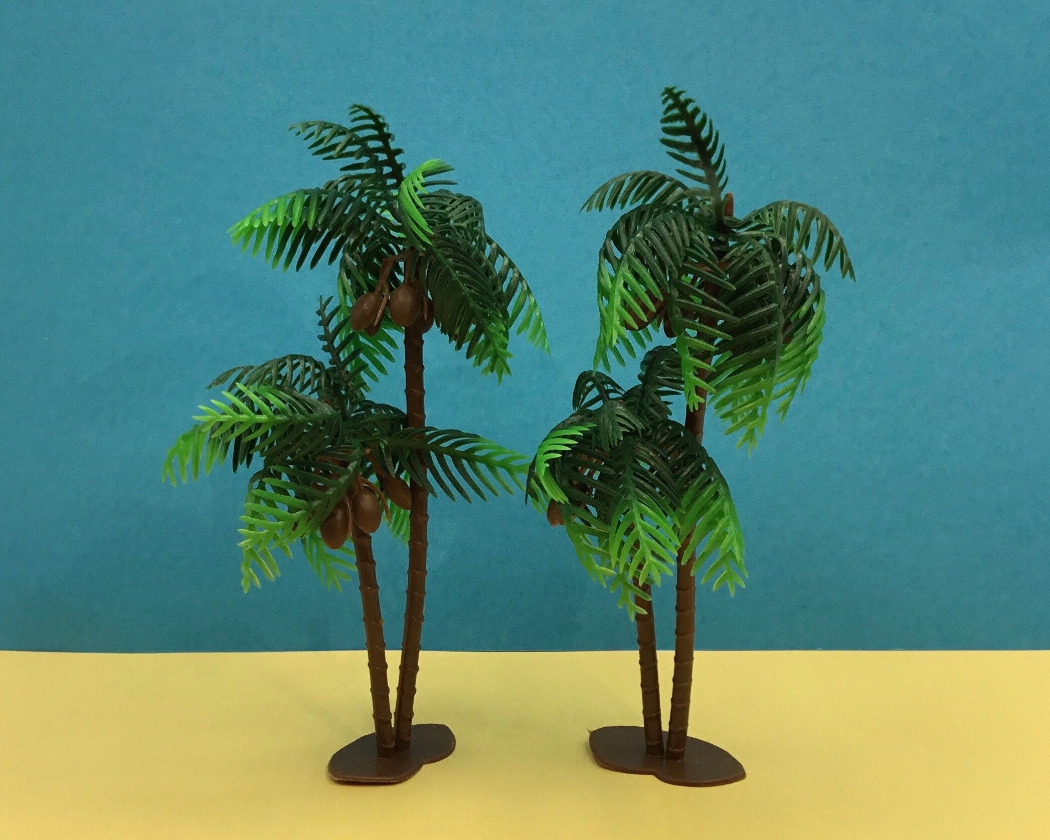 Palm Tree Toppers / Double Palm Trees on Base / Large 4 1/2 Etsy