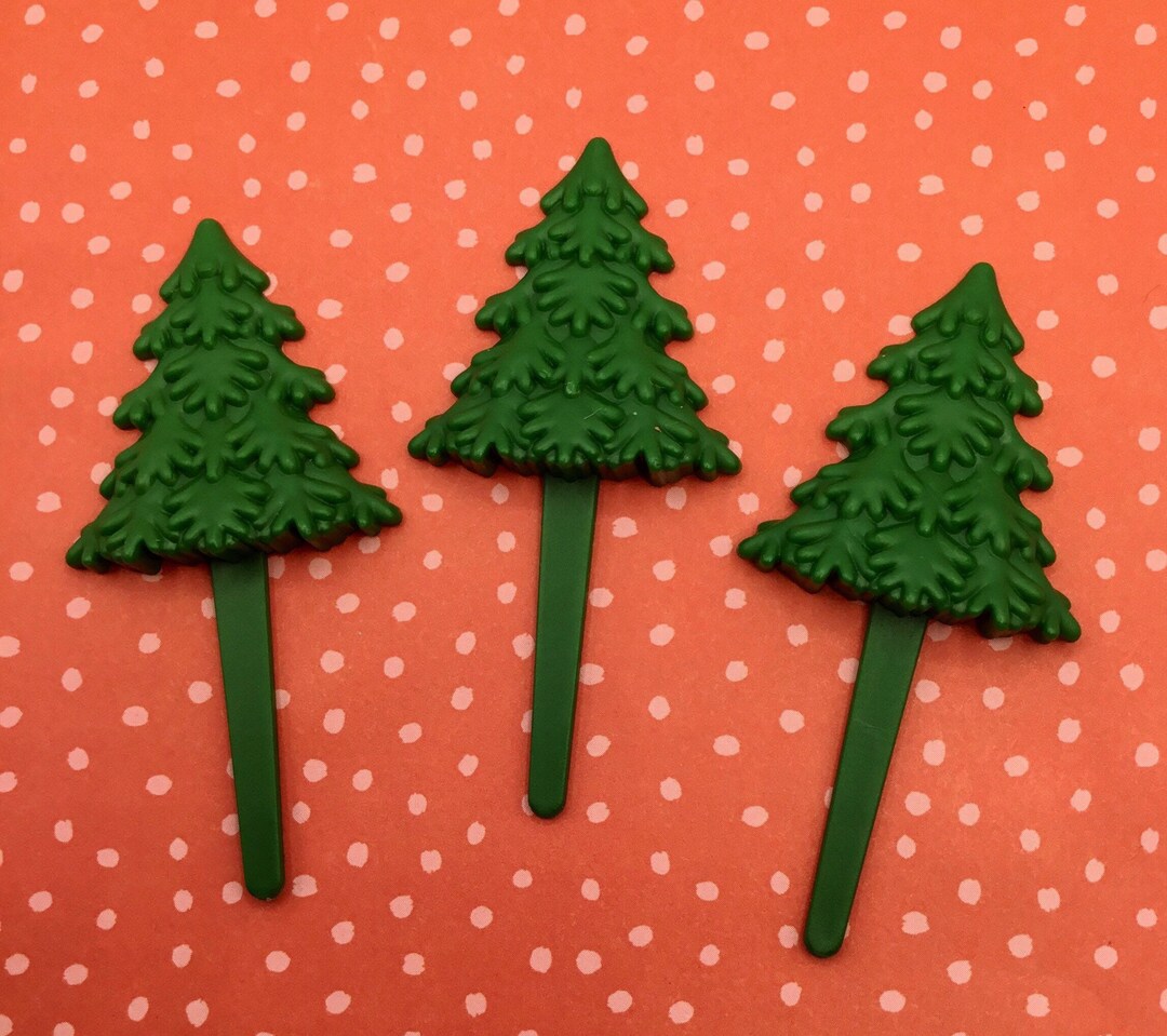 Green Tree Pick / Christmas Tree Pick / Evergreen Tree Pick 12 Etsy