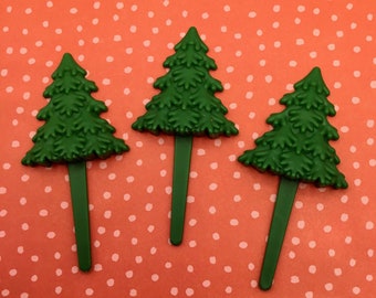 Green Tree Pick / Christmas Tree Pick / Evergreen Tree Pick (12)