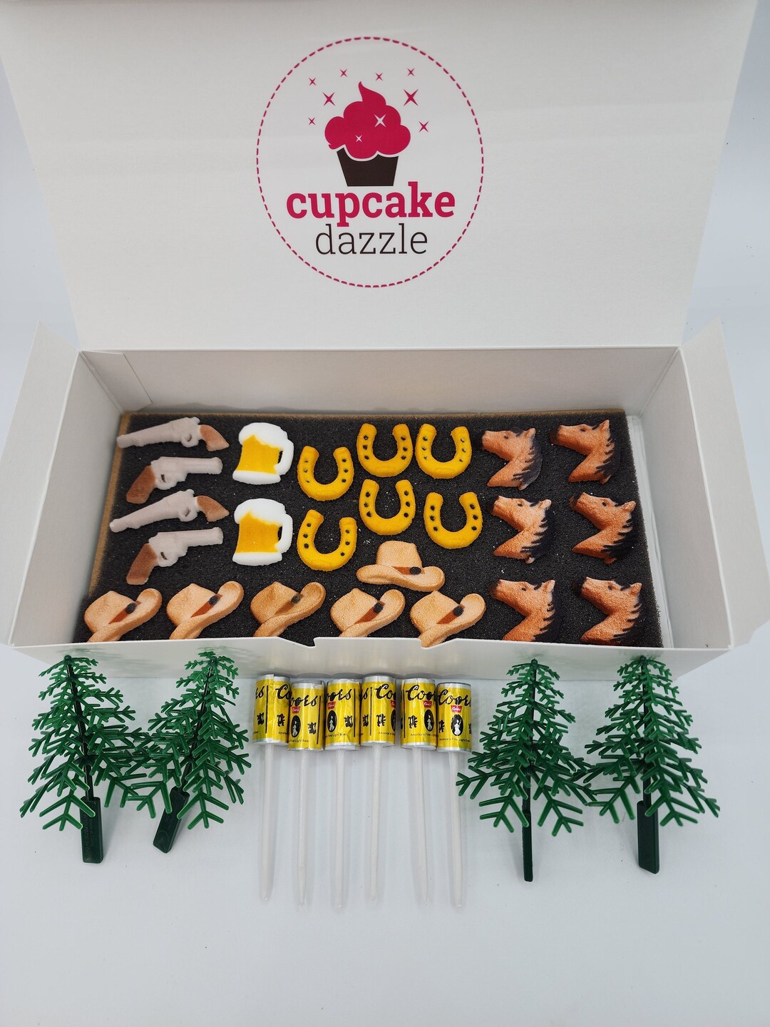 Yellowstone Inspired Cupcake Set / Horse Sugars / Beer Sugar Etsy