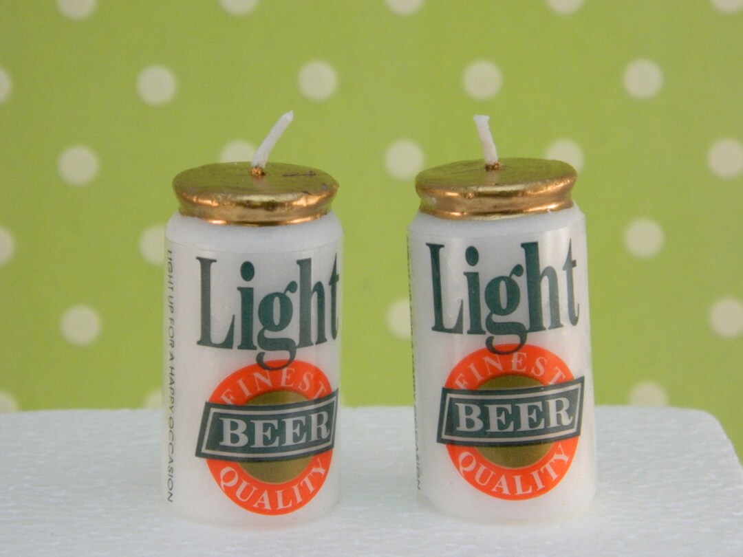 Beer Can Candles / Beer Can Shaped Candles / Set of 6 Beer Candle / Adult Birthday Cake Candles