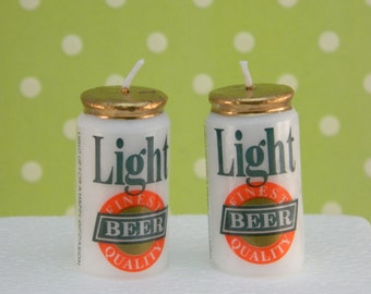 Beer Can Candles / Beer Can Shaped Candles / Set of 6 Beer Candle / Adult Birthday Cake Candles / Adult Party Candles /  Birthday Beer Theme