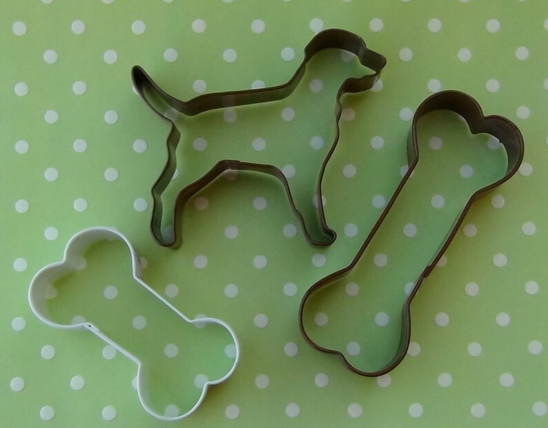 Dog Bones and Dog Cookie Cutter Set / Dog Cookie Cutters / Etsy