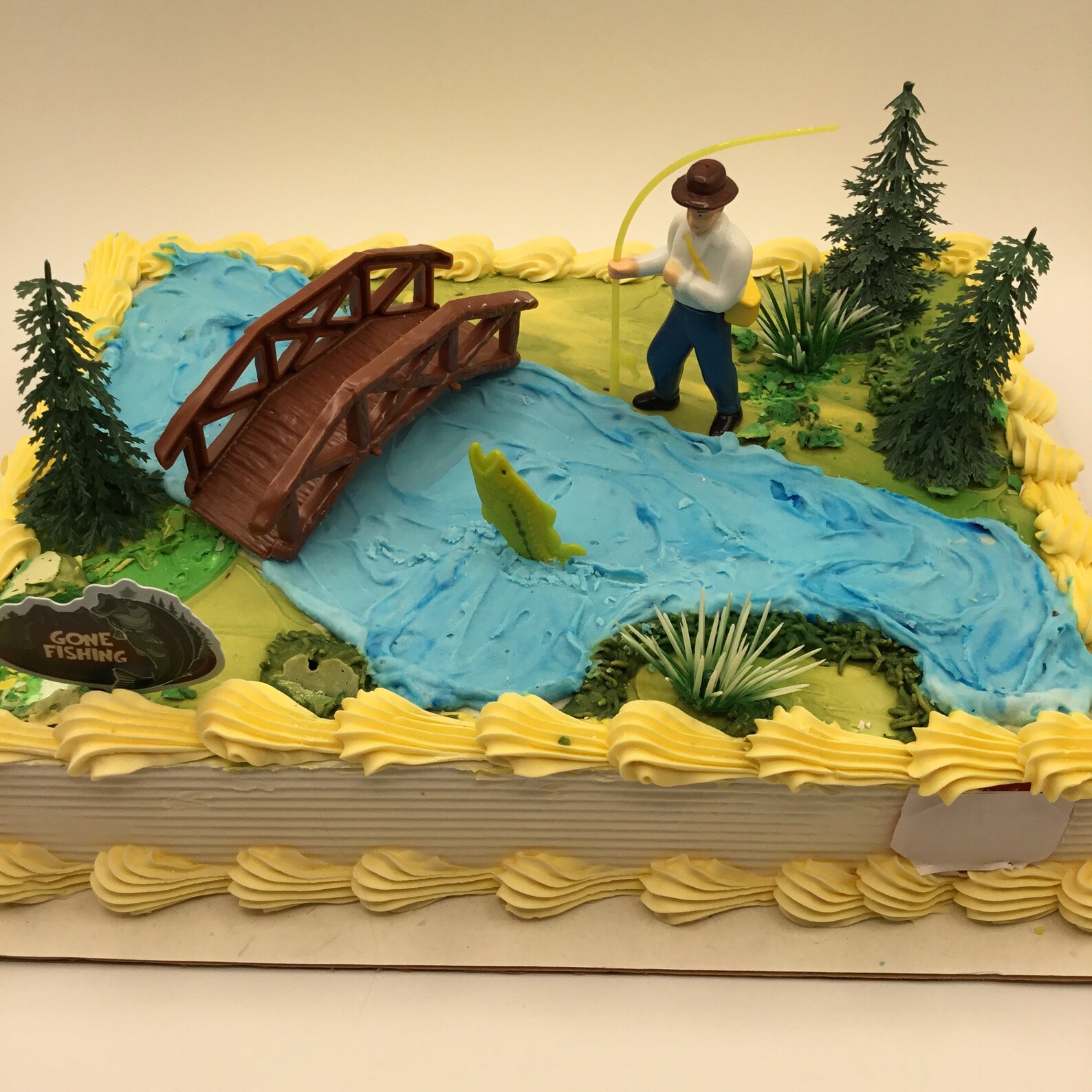 Gone Fishing Cake Kit / Fishermans Birthday Cake Kit / DIY Etsy