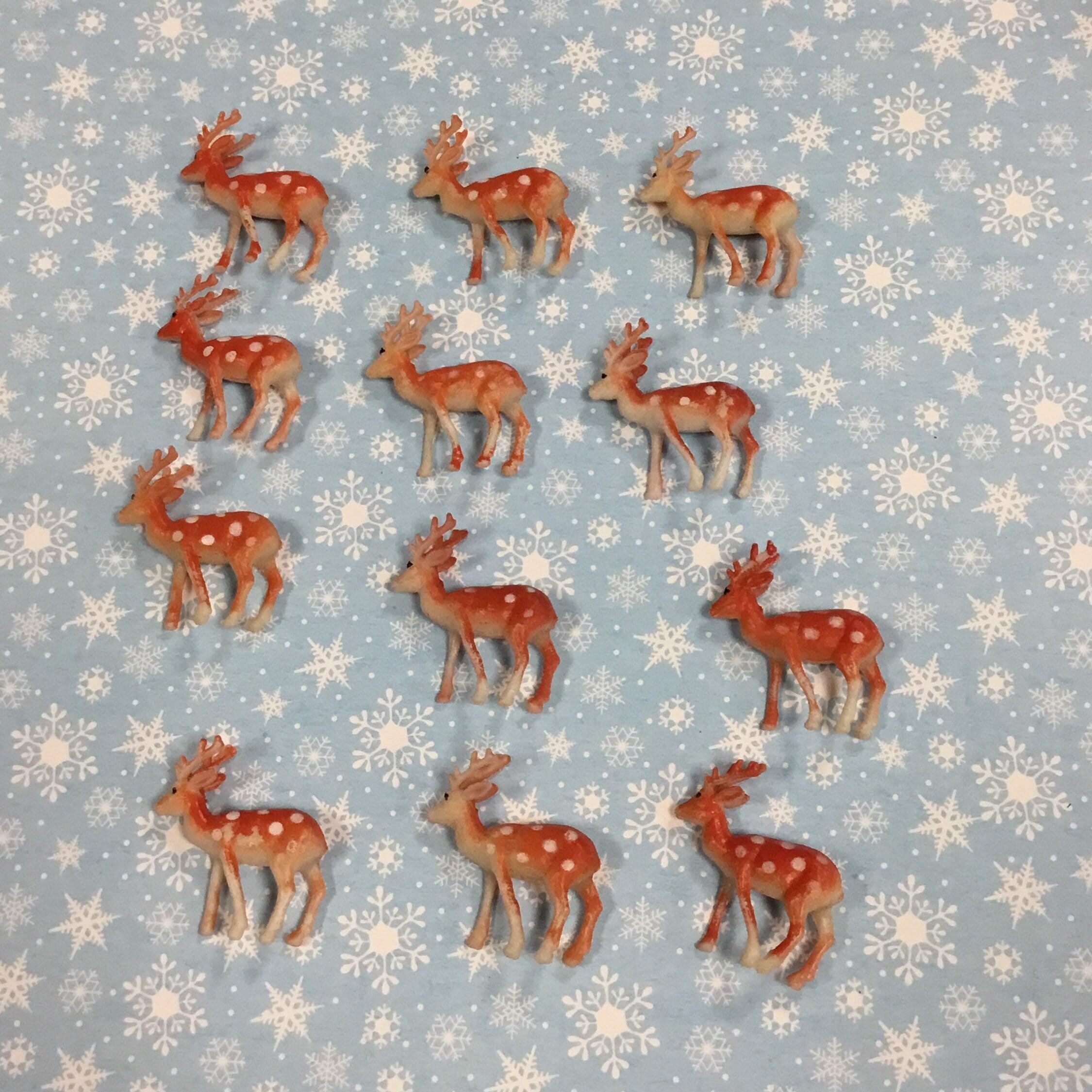 Plastic Reindeer Figurine Etsy