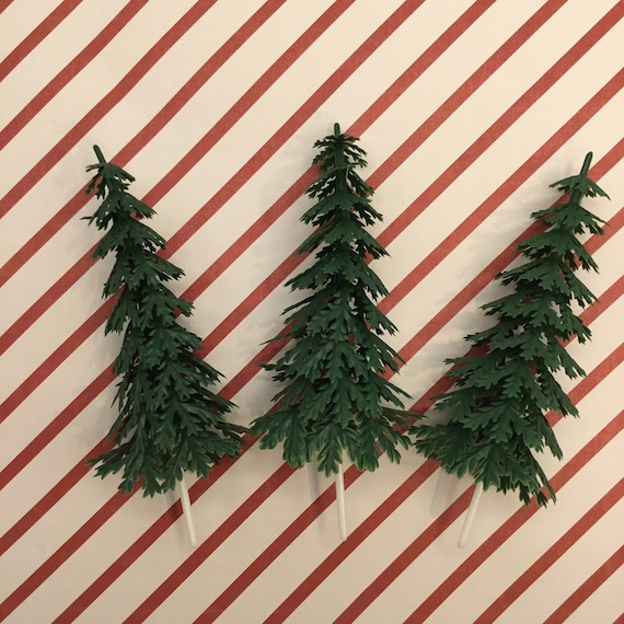 Lot of 10 various Christmas tree picks. Evergreen branches and