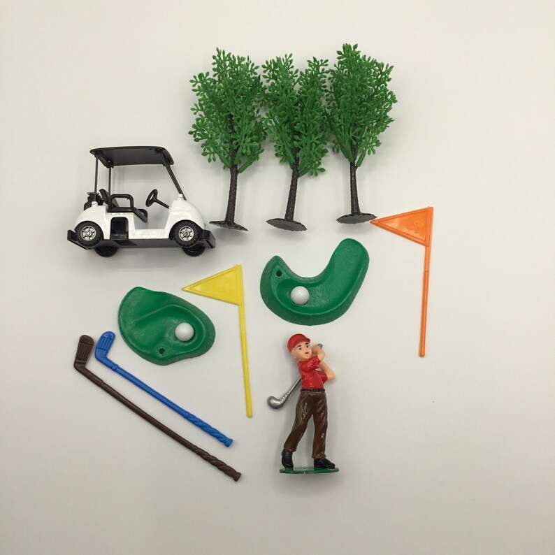 Golf Cake Kit / Golfer Cake Decorations / DIY Golf Birthday Etsy